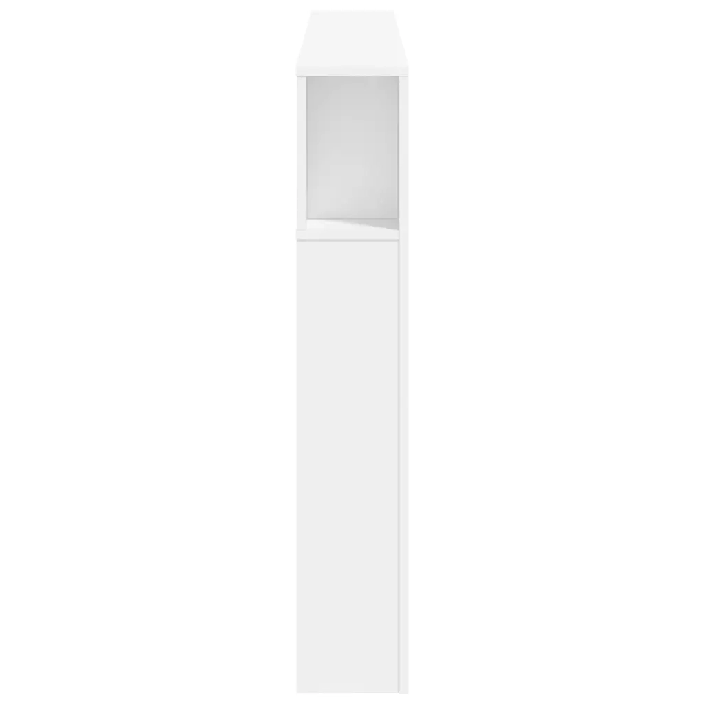 Testiera LED Bianca 160x18,5x103,5 cm Legno Multistrato