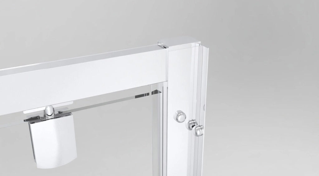 Box doccia nicchia 90 cm porta due battenti H190 cm GENNY - Cromato Lucido