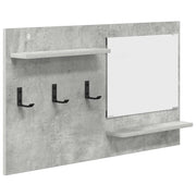 Appendiabiti a muro con specchio Grigio cemento 90 x 10 x 50 cm CFW4933187