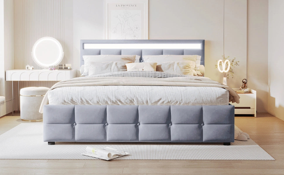 letto imbottito velluto olandese grigio 180 x 200 cm