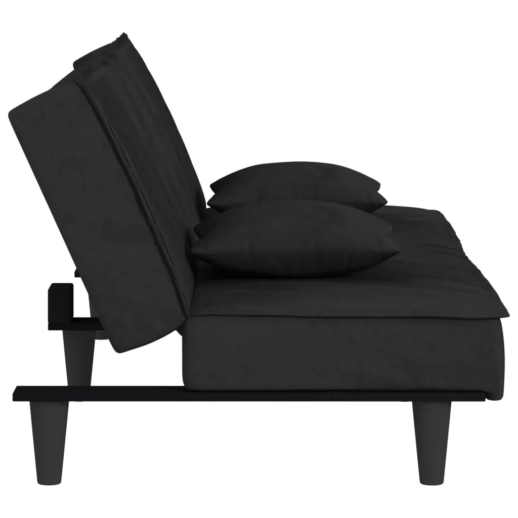 Divano letto | Sof¨¤ letto | Letto singolo Nero in Velluto