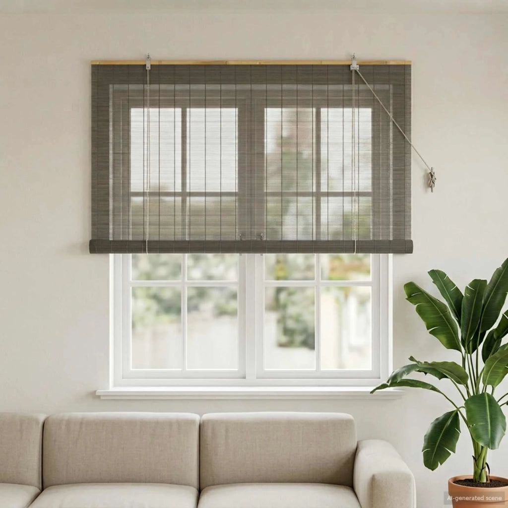 Tenda a rullo Grigio 130 x 160 cm Bambù 42039730