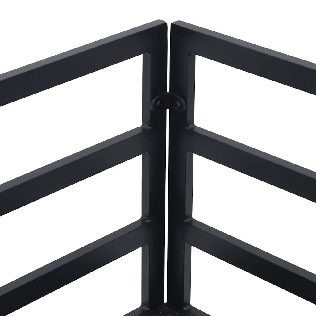 Set Divano da Giardino 4 pcs Nero Metallo 3378841