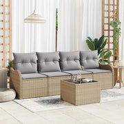 Set Divano da Giardino Beige polyrattan