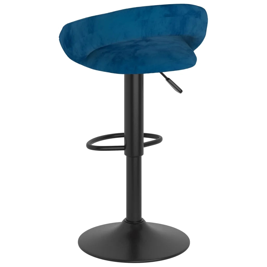 Sgabelli da Bar 2 pz Blu in Velluto 333273