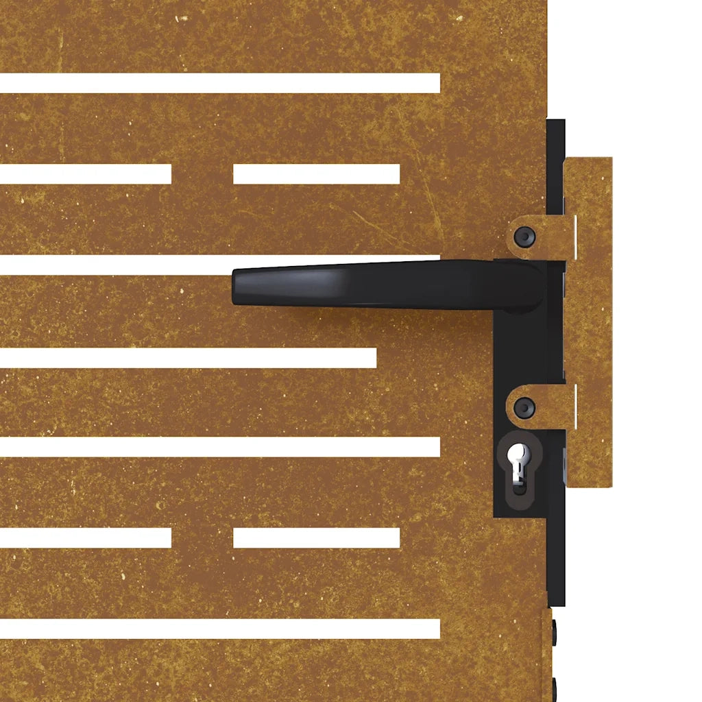 Cancello da giardino 85x75 cm in acciaio Corten design quadrato 153244