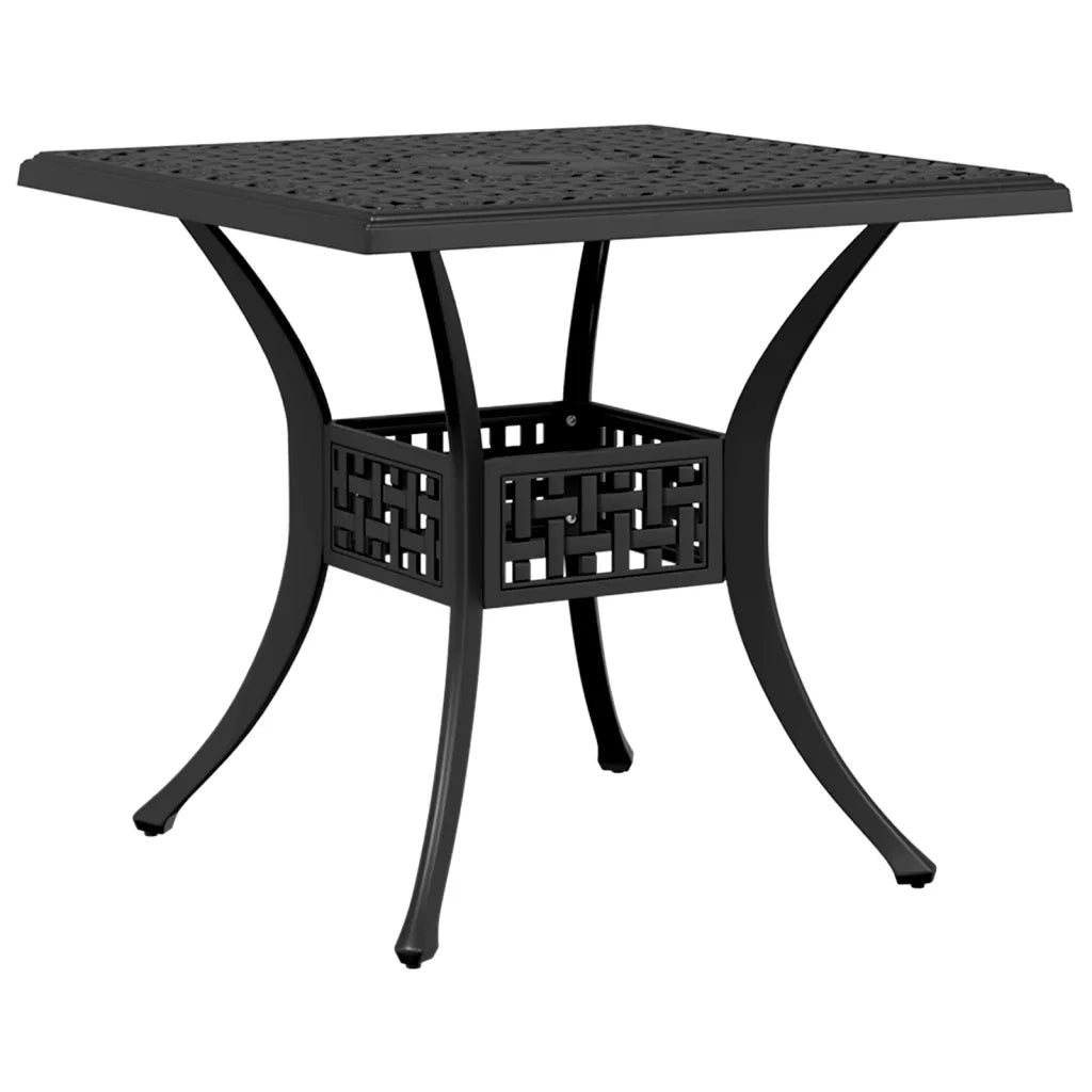 Set da Pranzo da Giardino 5 pz Nero in Alluminio Pressofuso 3216350