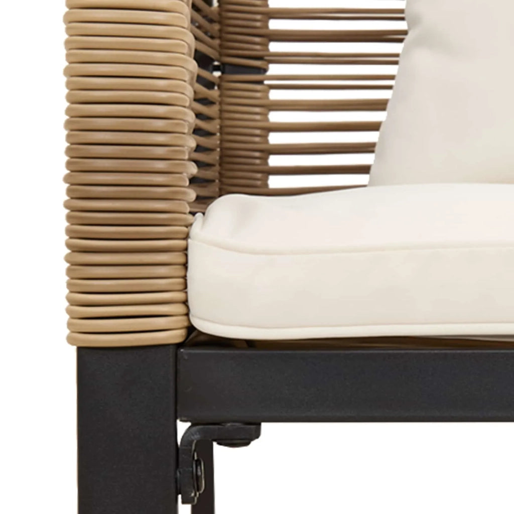 Set di Mobili da Esterno Beige e Bianco Crema polyrattan 42025234