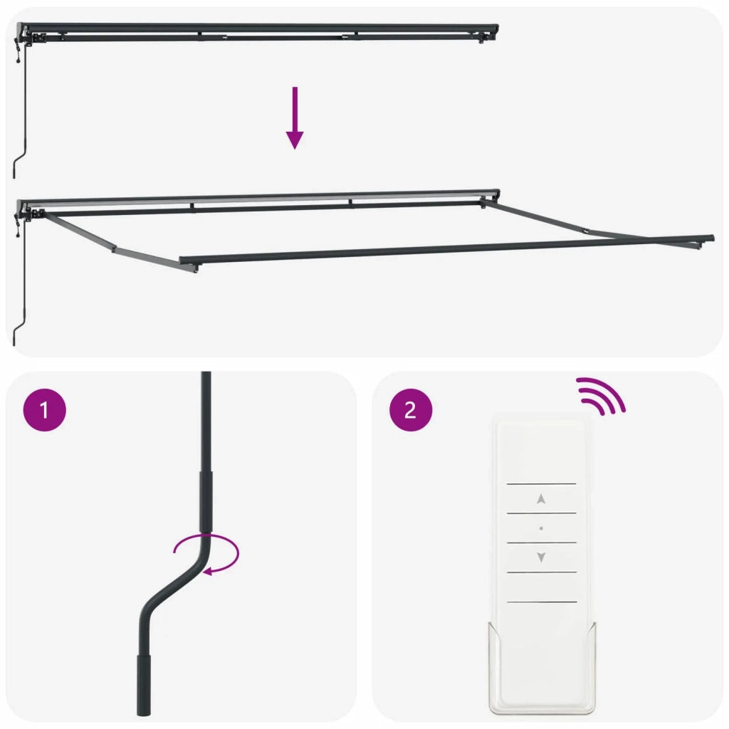 Struttura della tenda Antracite 450 × 300 cm 3330872