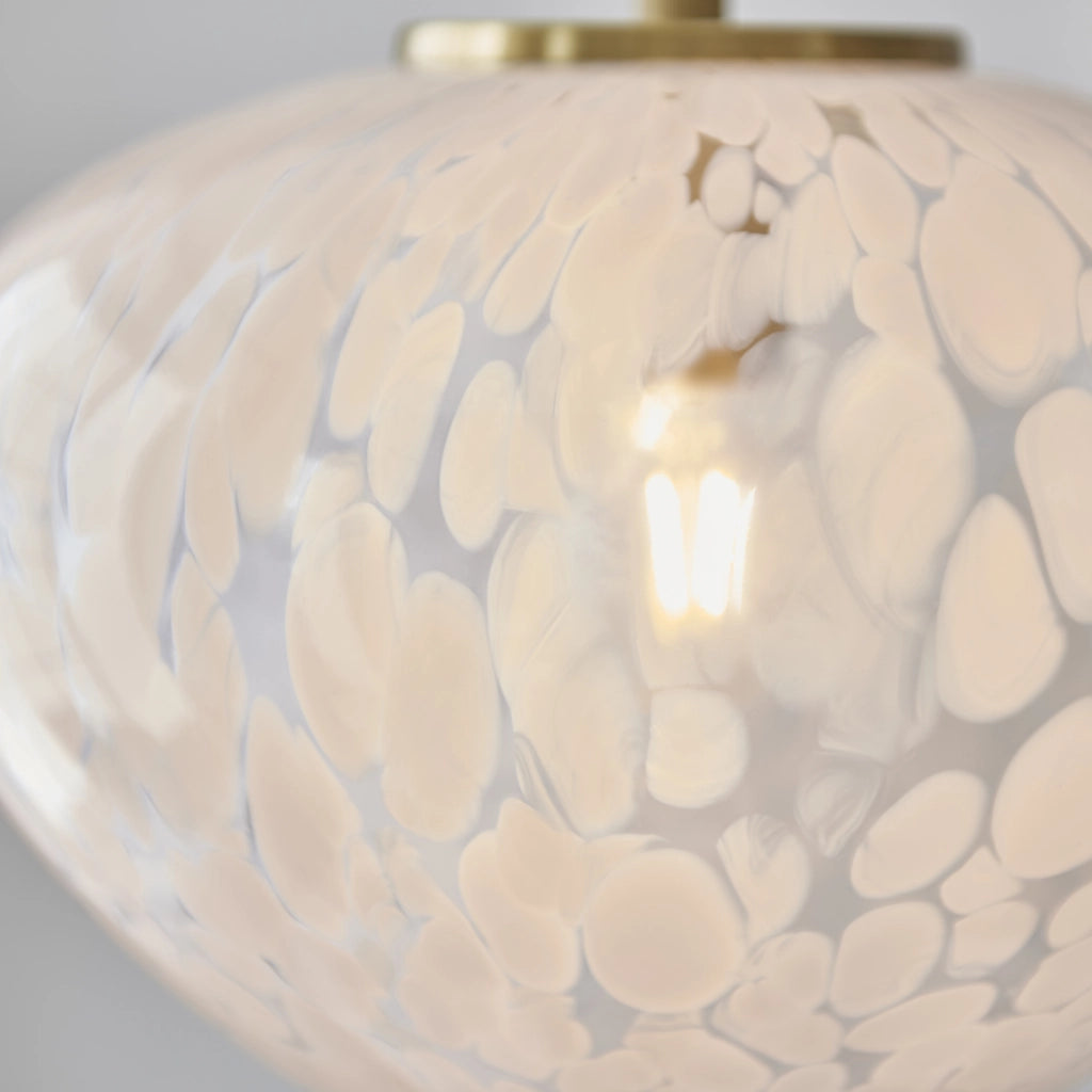 Lampada sospensione Art Déco ottone MALI E27 Endon