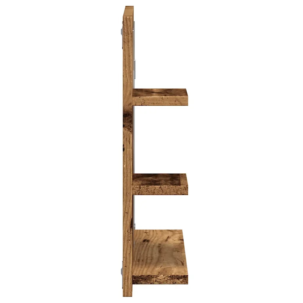 Armadietto a Specchio da Bagno Legno Vecchio 60x10,5x45 cm 856255