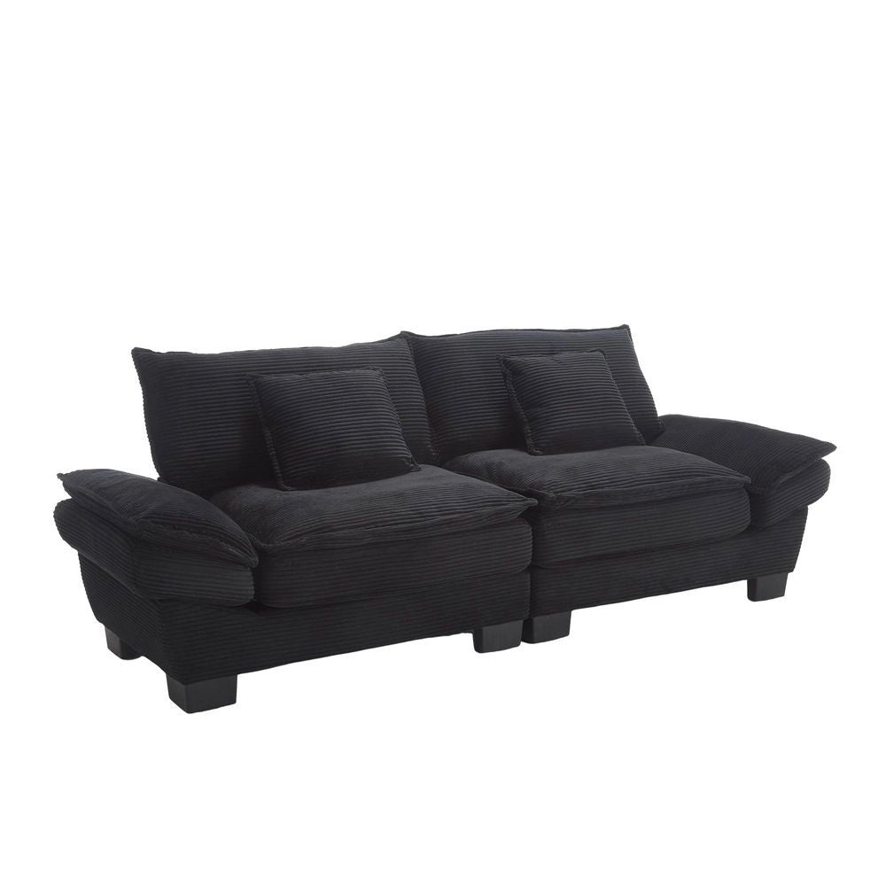 Divano due posti moderno - Xylo - nero, coperta, adatto camera da letto