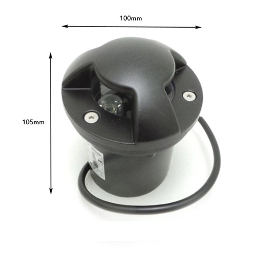 Faretto Segnapasso LED 3W calpestabile da incasso pavimento 4 Lati fascio quadruplo luce Fredda 6500k