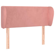 Testiera | Testata ad Orecchio Rosa 83x23x78/88 cm in Velluto