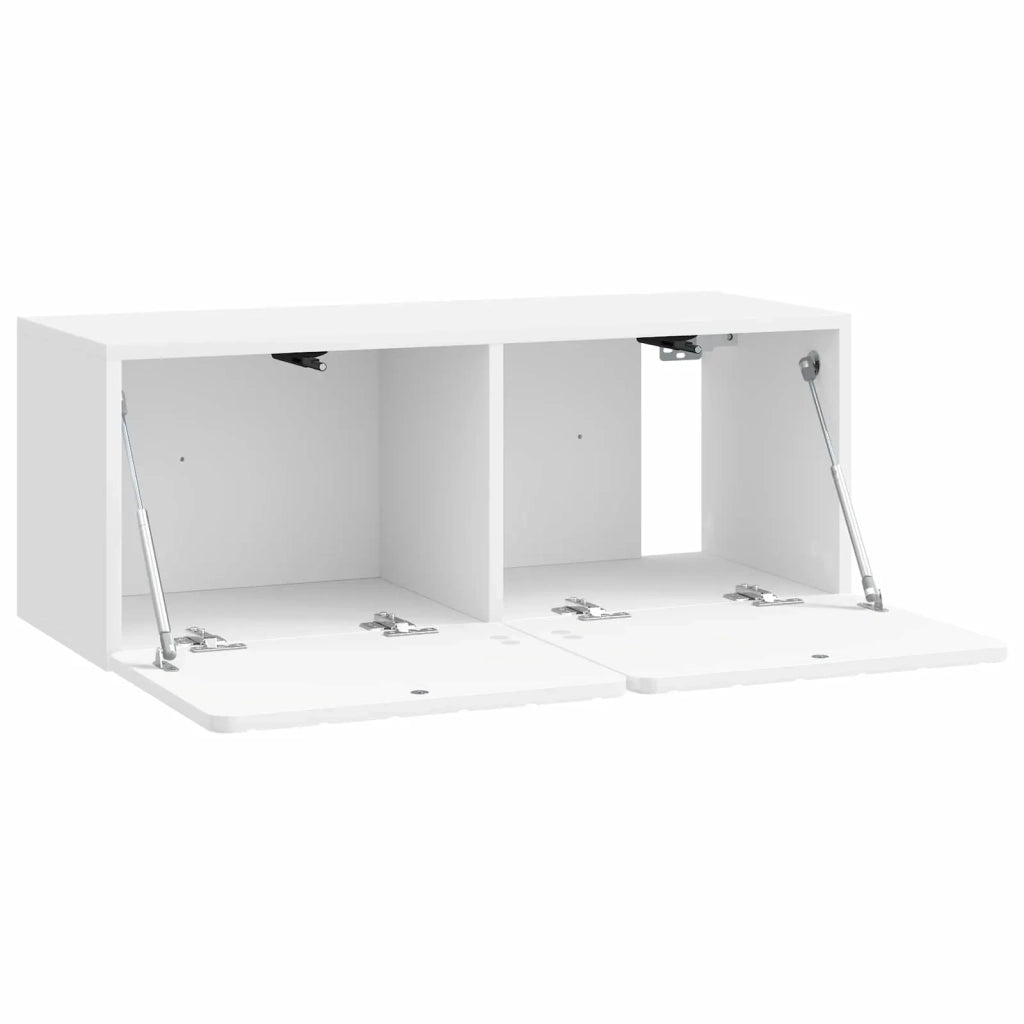 Mobile Porta TV da Muro-Credenza per TV sospesa Bianco Lucido 78,5 x 31 x 30 cm 236707