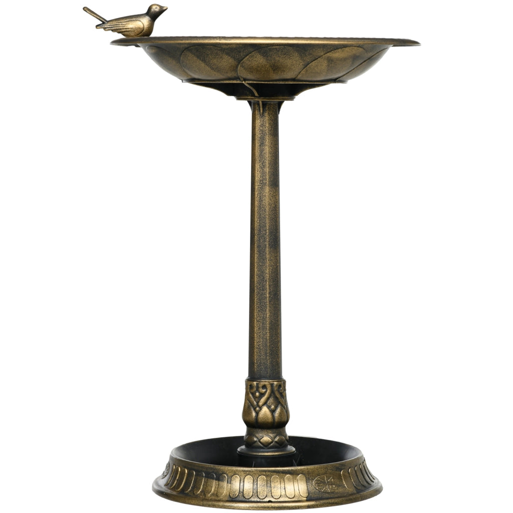 Mangiatoia per uccelli da giardino a 2 livelli ¨C Minimal ¨C bronzo, 2 recipienti
