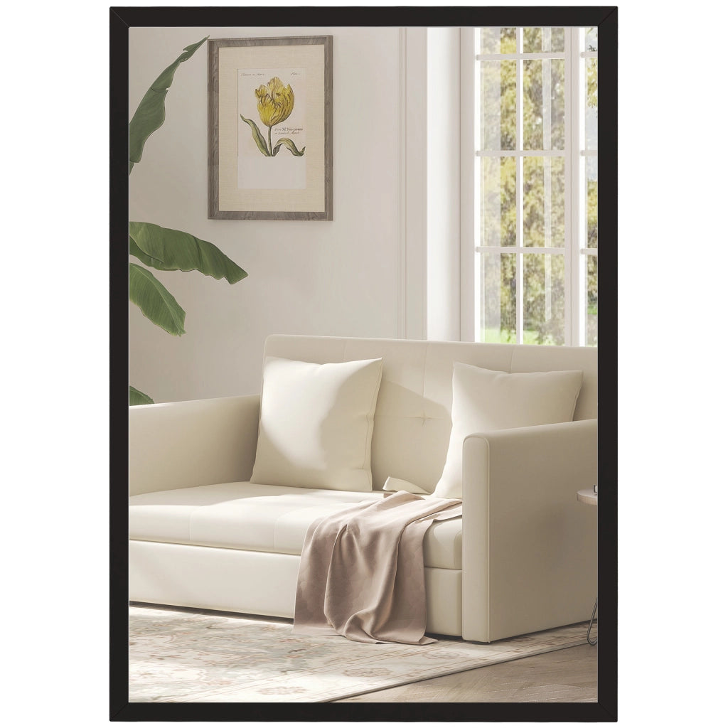Specchio da Parete 50x70 cm ¨C Minimal ¨C Legno Nero