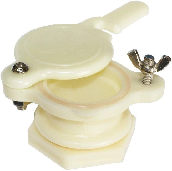 Pompa per miele in acciaio inossidabile - scarico miele - attrezzo per apiari - sicuro per alimenti - chiusura regolabile - diametro interno 38 mm - valvola di chiusura per miele
