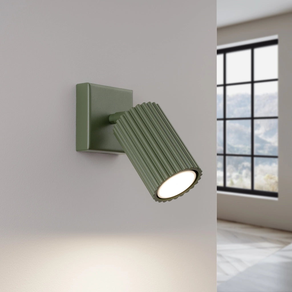 Lampada da parete KARBON verde oliva