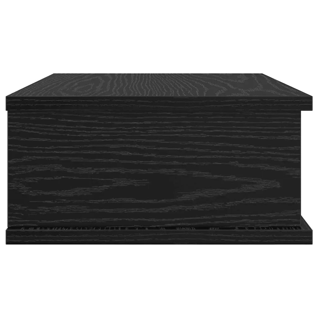 Comodino 2 pcs Rovere Nero 40 x 31 x 15 cm Legno multistrato 891107