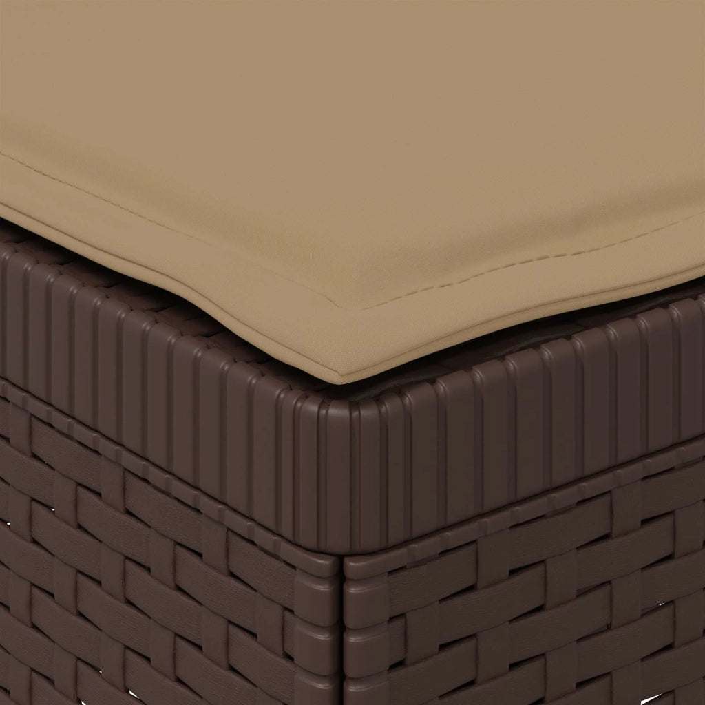 Divano da giardino 3 posti con cuscini in look rattan PP 8011982