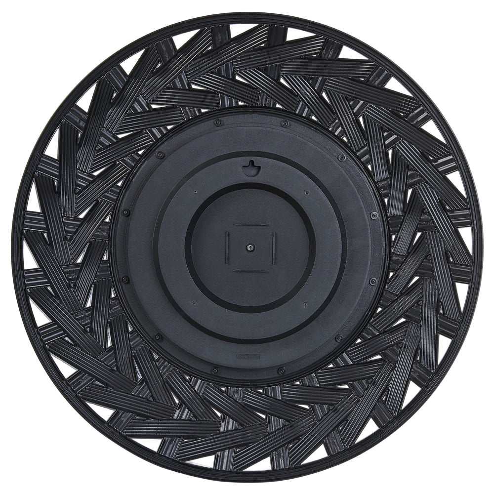 Specchio da parete tondo materiale sintetico nero 60 cm in stile moderno