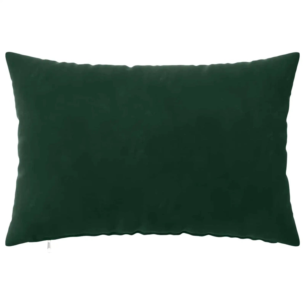 Federa 2 pcs HEERLEN Verde Scuro 30 x 50 cm Velluto 907695