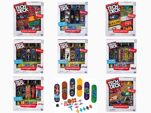 Tech Deck, Confezione Premium da 6 Mini Skate, Assortiti E Originali, 6028845, modello casuale