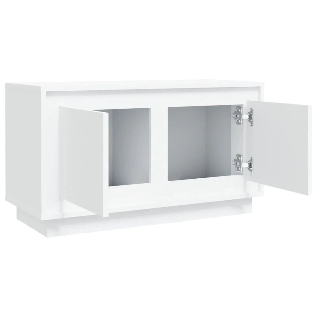Mobile TV multimediale mensola TV credenza TV sala da pranzo soggiorno camera da letto 80 x 35 x 45 cm legno ingegnerizzato bianco 02_0026283
