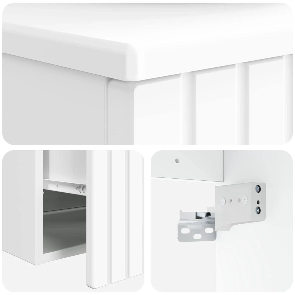 Set di mobili per il bagno Bianco Lucido Legno ingegnerizzato 3404294