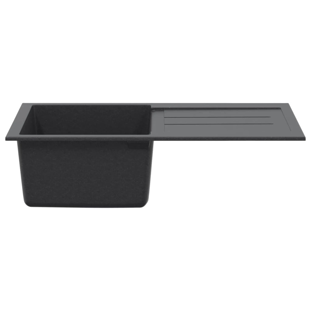 Lavello cucina una vasca Granito 78 x 50 x 20 cm Grafite 42053757