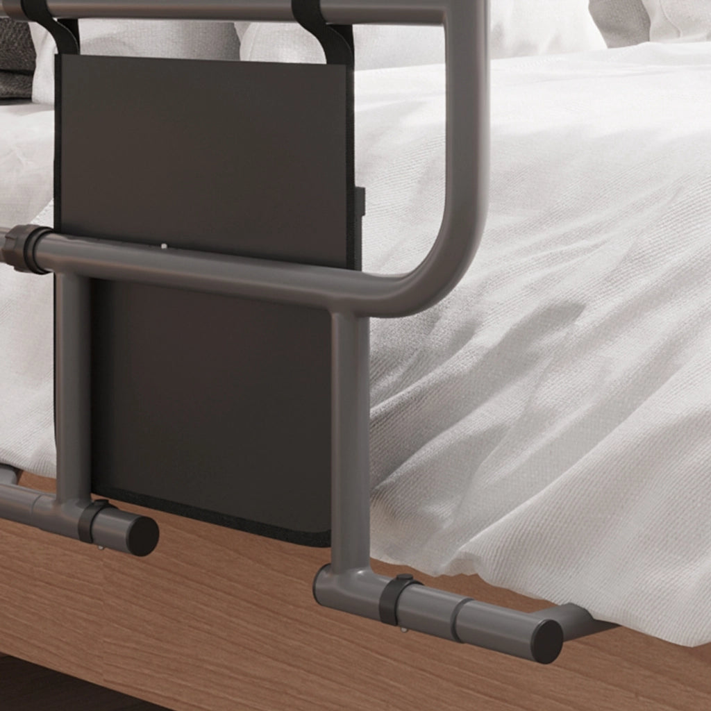 Sponda Letto Adulto Pieghevole con Tasca Portaoggetti ¨C Xylo ¨C 61x66x55 cm Grigio