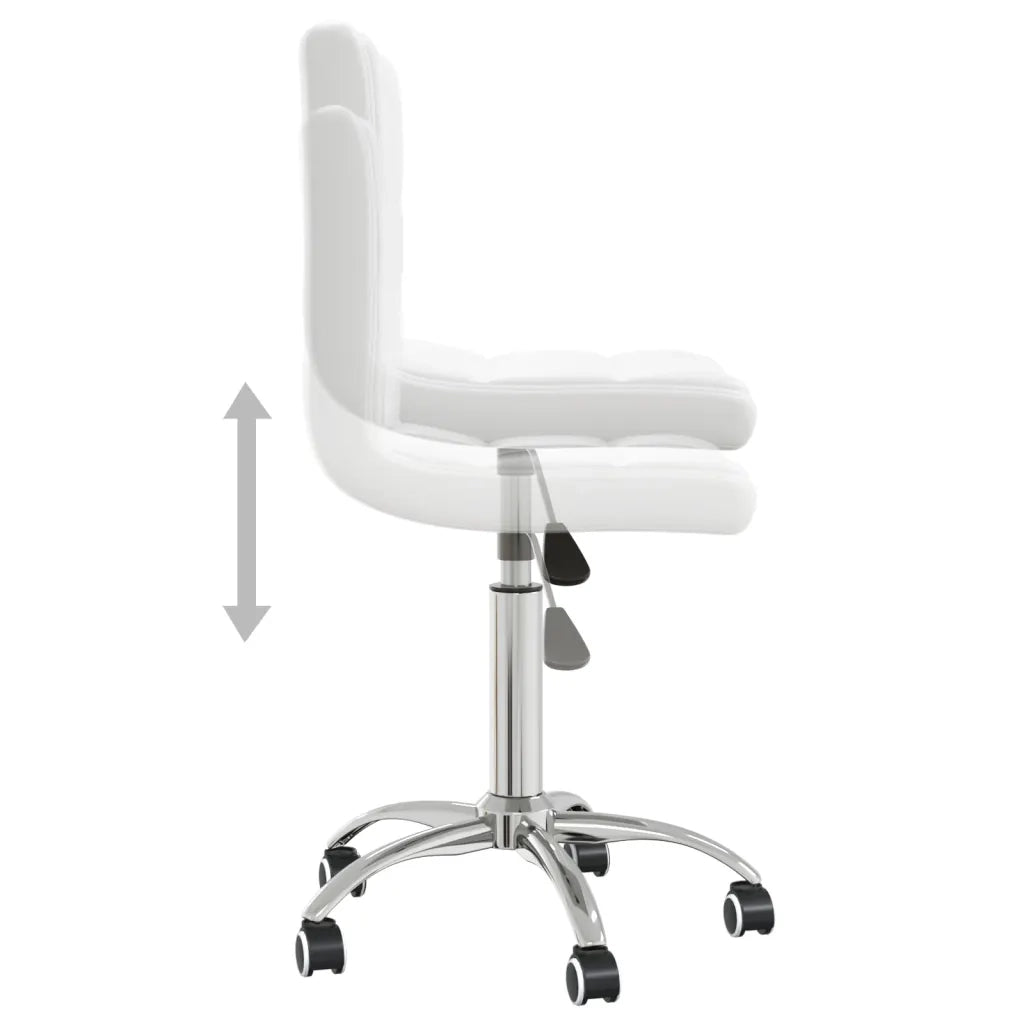 Sedia da Ufficio Girevole Bianca in Similpelle 334333