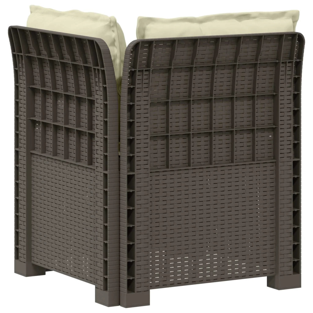 Divano da Giardino a 1 Posto con Cuscini Aspetto Rattan PP 8011844