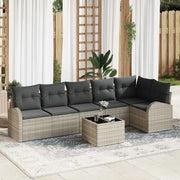 Set Divano da Giardino 7 pcs Grigio chiaro polyrattan 3354741