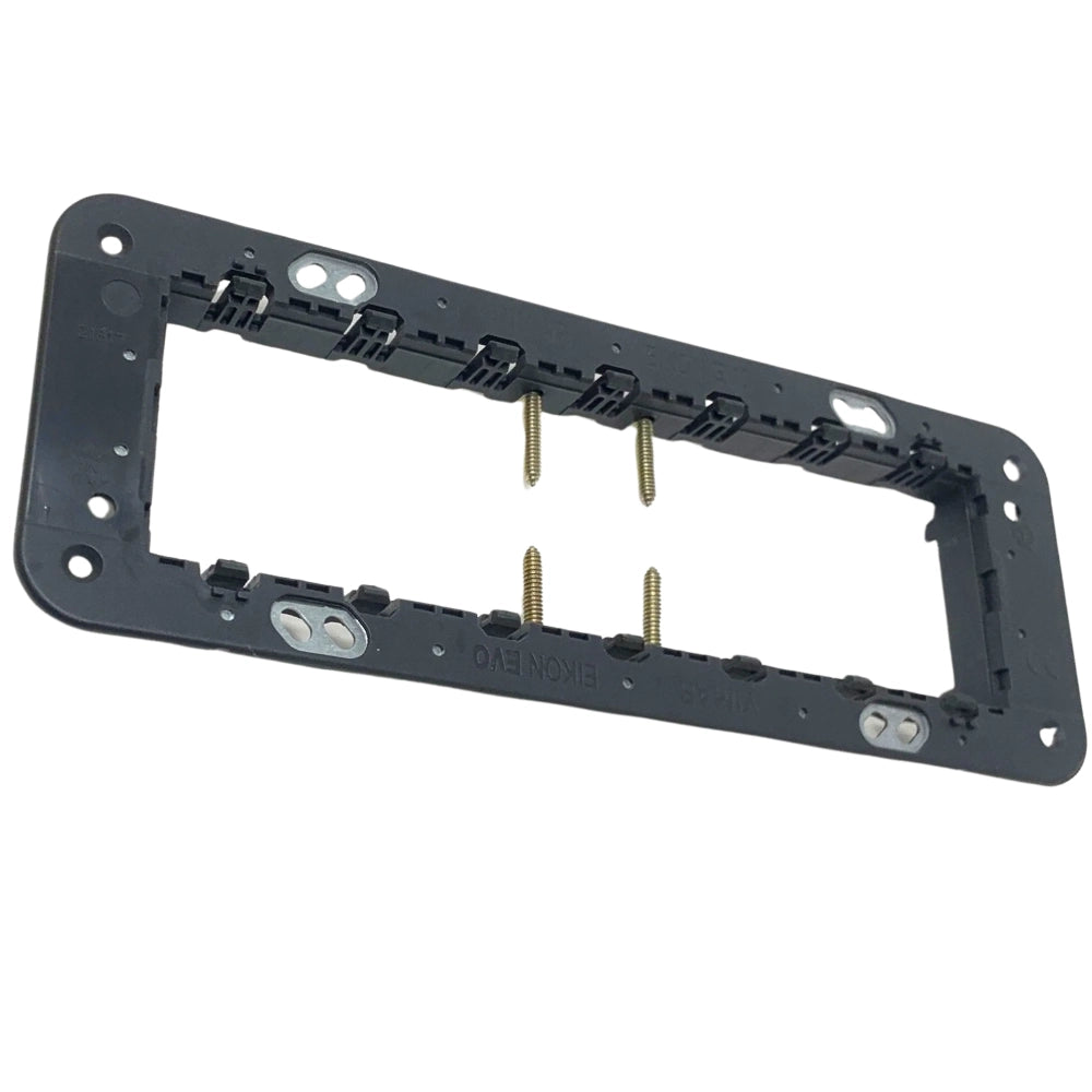 Vimar serie eikon supporto con viti plurimodulo installazione sicura e stabile *** numero posti 7 moduli, confezione 1
