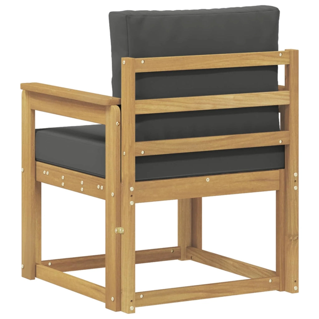 2 Pezzo Set di divani da esterno-Sofa da giardino Poliestere Bianco e Antracite 302584