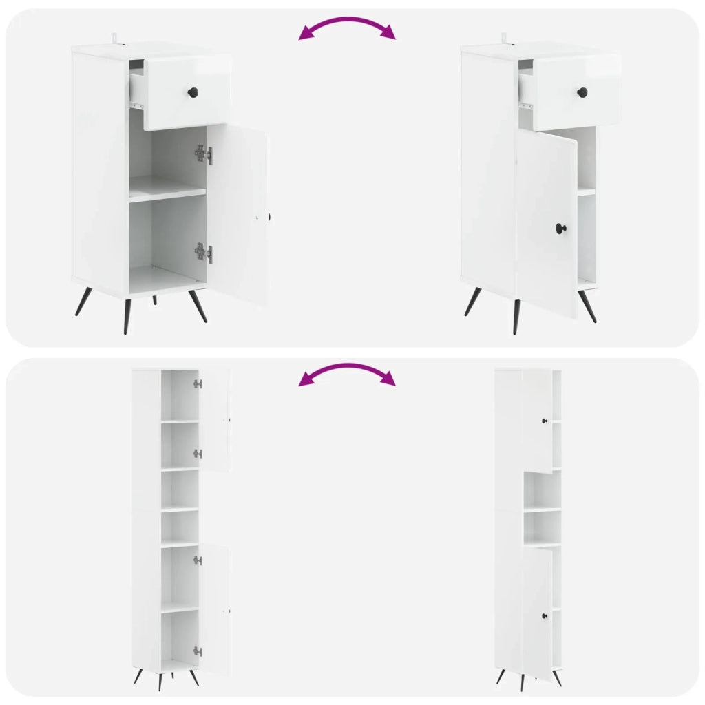 Set di armadietti da bagno in 3 pezzi BREDA 3417886