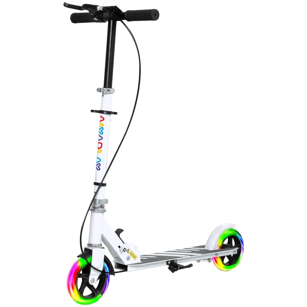 Trotinette per bambini 3-8 anni ¨C zephmum ¨C Bianco, LED, regolabile