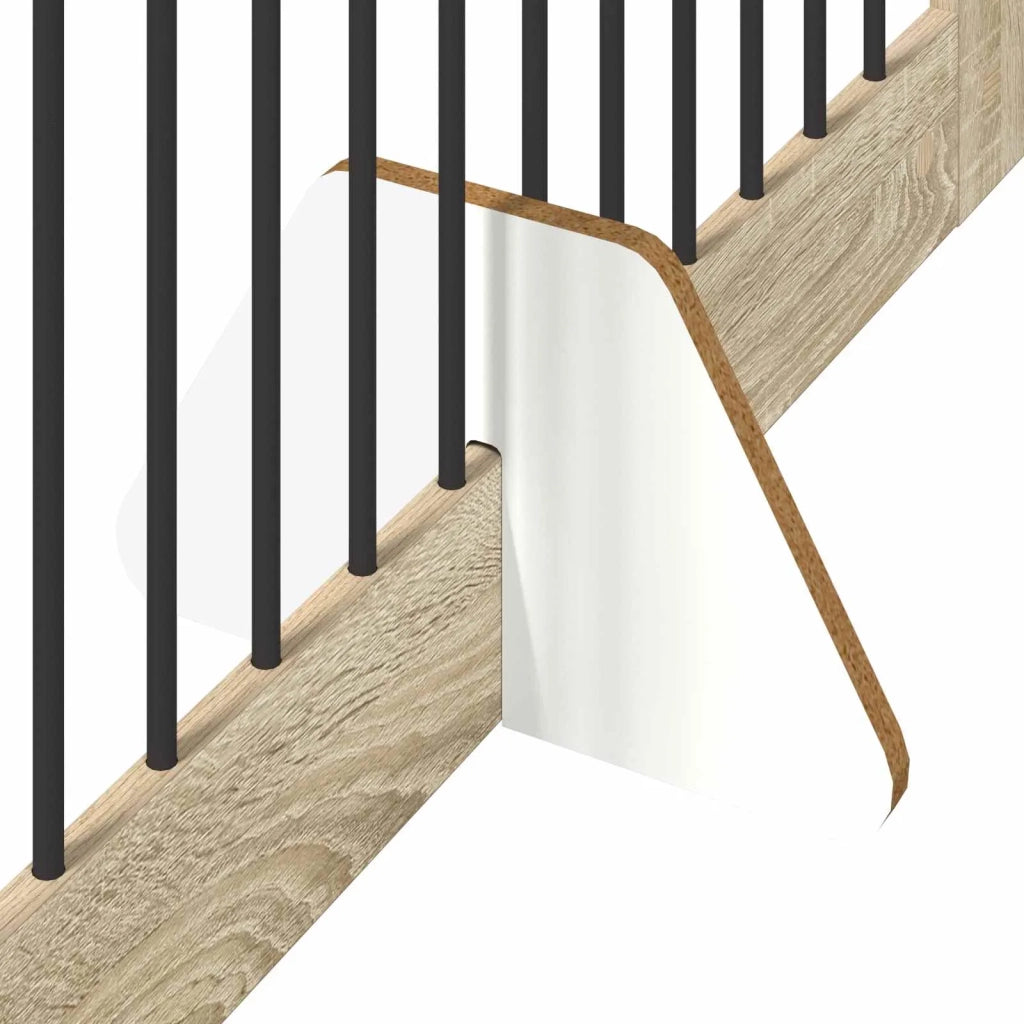 Cancello per cani pieghevole con supporti 4 pz Rovere Sonoma 892032