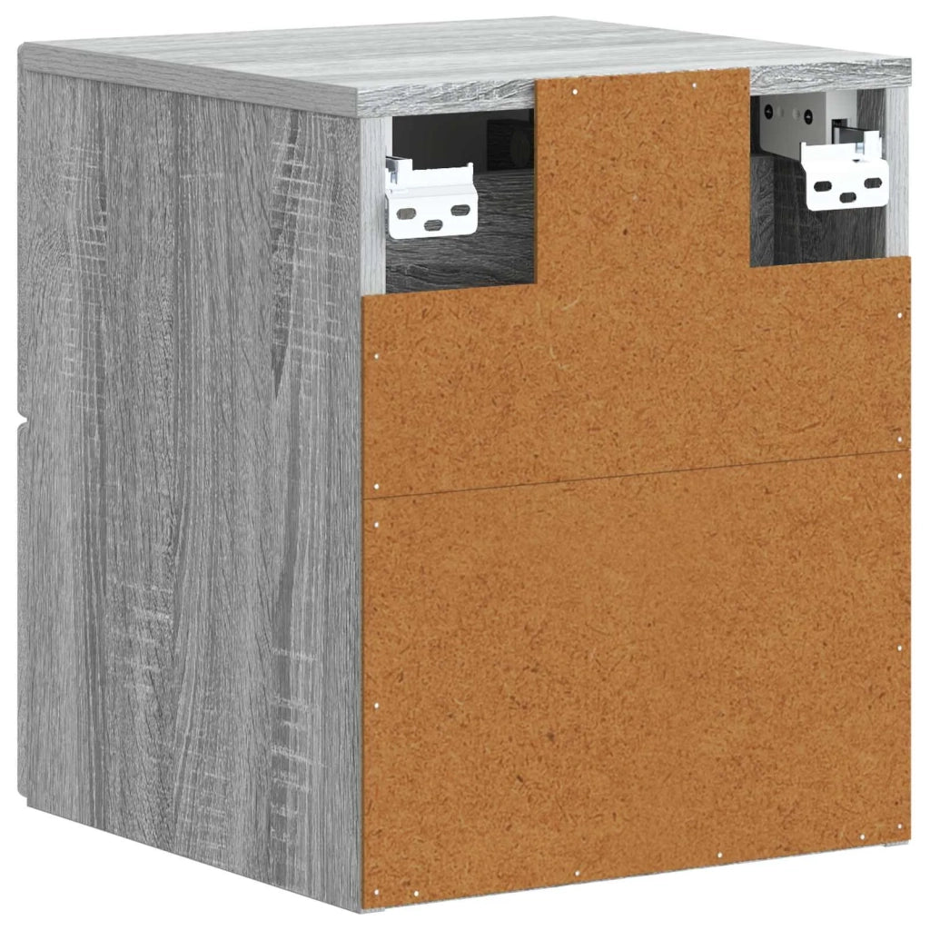 Mobiletto da notte a muro Grigio Sonoma 33 x 34,5 x 40 cm 897967