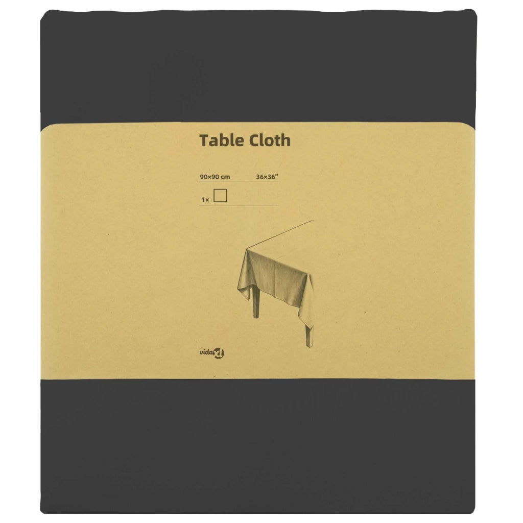 Tovaglia da Tavolo Quadrato Grigio Scuro 90 x 90 cm Poliestere 42039813