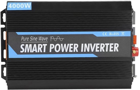 Omvormer 12V a 220V - 1500W - Sinusomvormer Puro - Sicuro e Affidabile - Nero e Blu - Adatto per Auto - Adattabile Universale