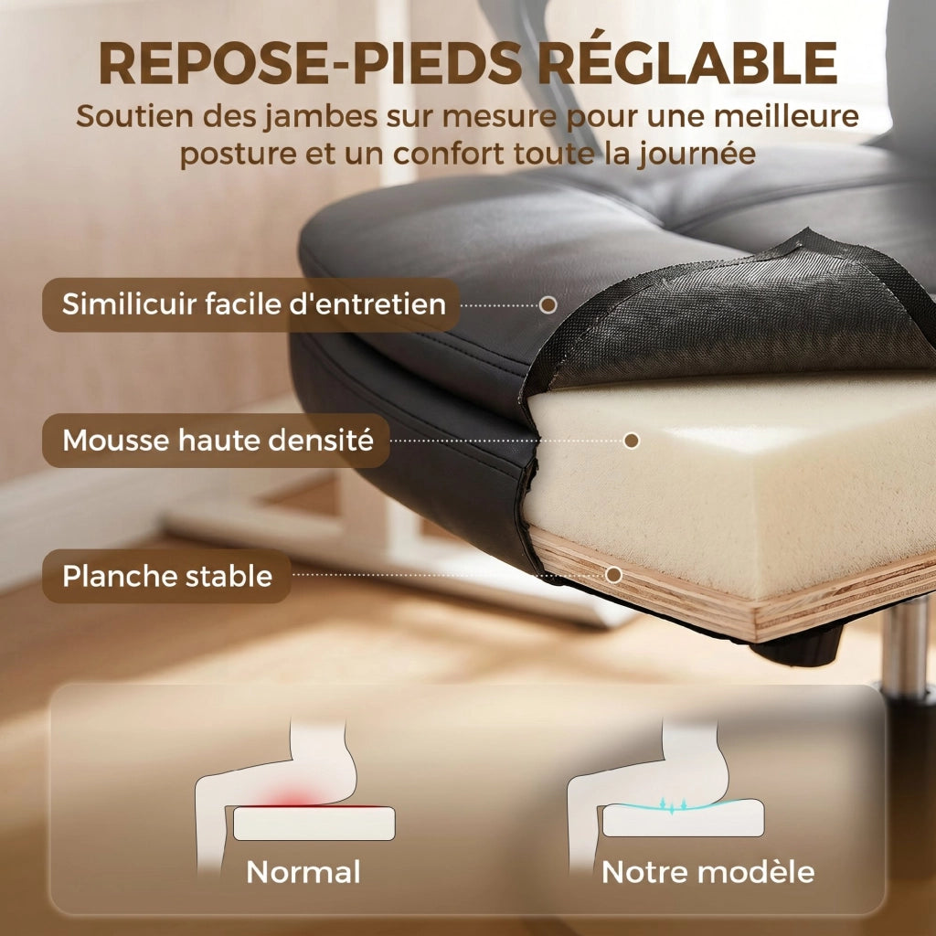 Sedia da ufficio ergonomica regolabile ¨C Minimal ¨C nero 61x61x108 cm