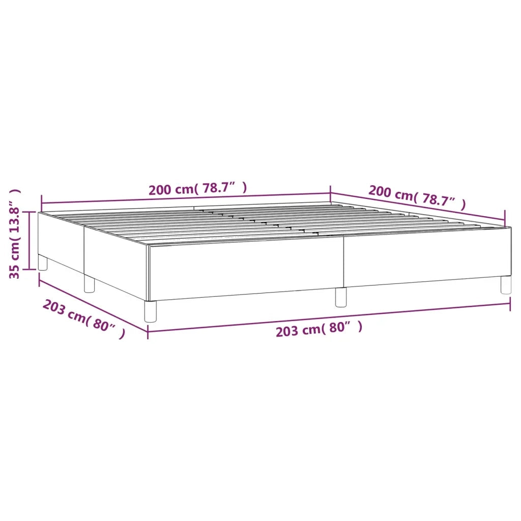 Letto matrimoniale | Letto per adulti | Giroletto senza Materasso Tortora 200x200 cm in Tessuto