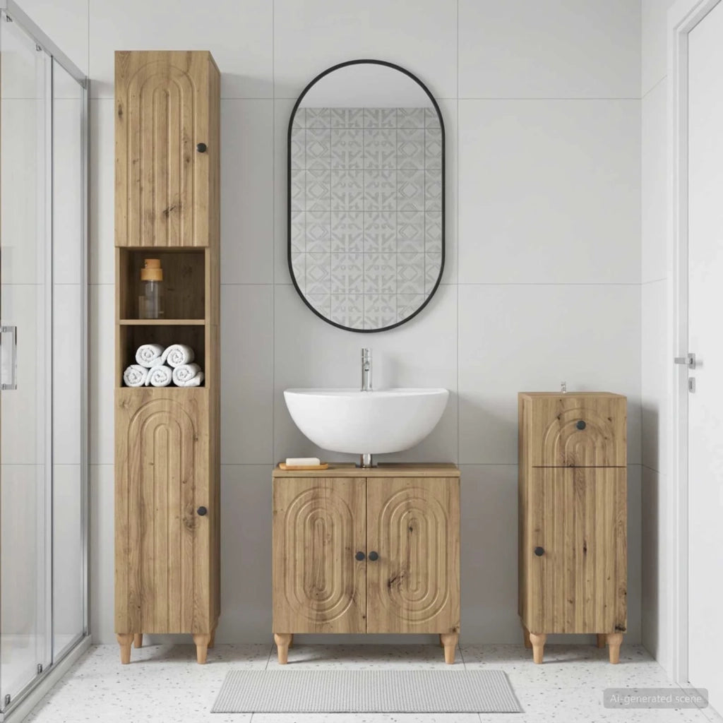 Set di armadietti da bagno in 3 pezzi ALKMAAR 3417836