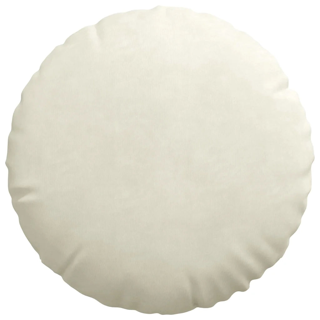 Cuscini per Seduta 2 pcs Crema Ø 40 x 13 cm Velluto 42014146