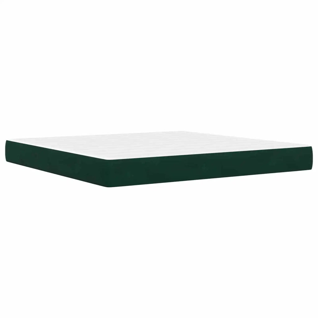 Struttura letto con materasso Verde Scuro 200 x 200 cm Velluto 3414821