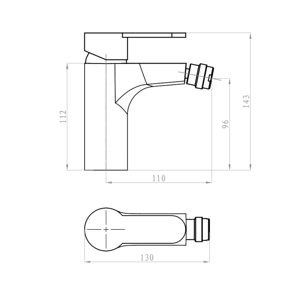 Miscelatore rubinetto bidet cromato + miscelatore rubinetto lavabo cromato