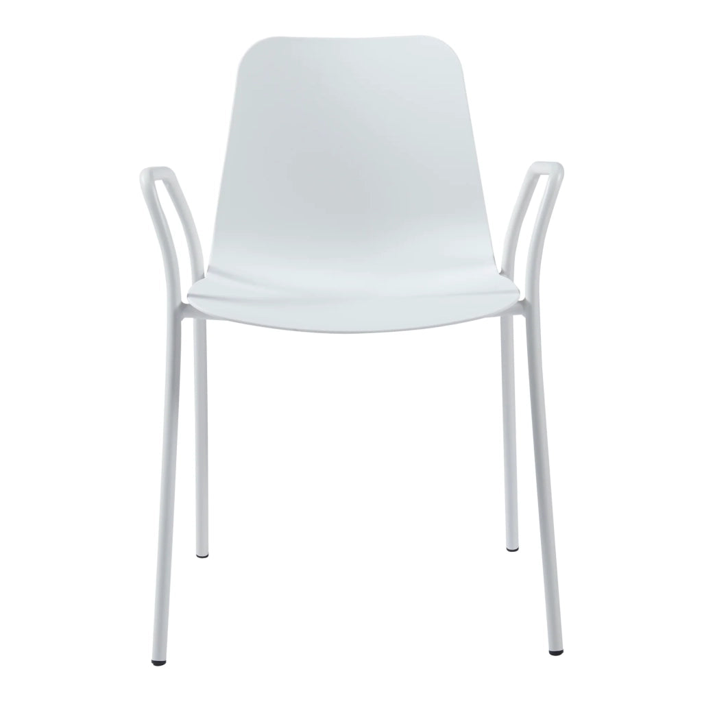 Sedia da pranzo 80 x 58 x 52 cm bianca 03_0009204